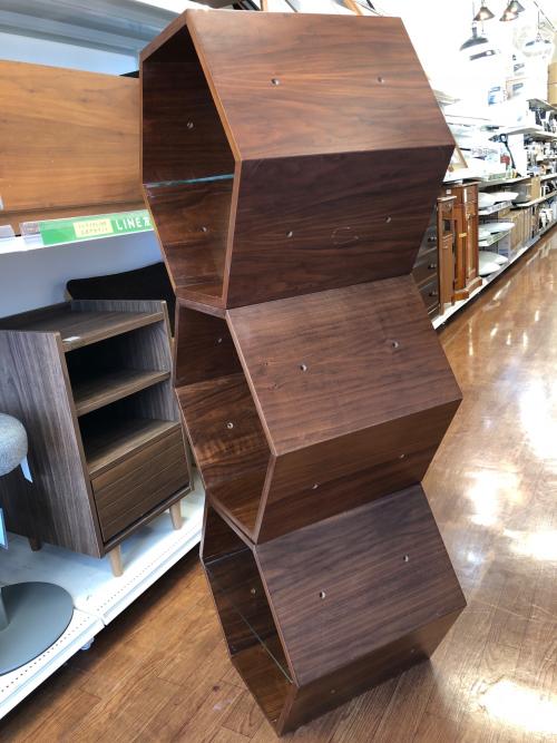 オープンシェルフ ダークブラウン 3点連結