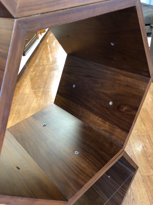 オープンシェルフ ダークブラウン 3点連結