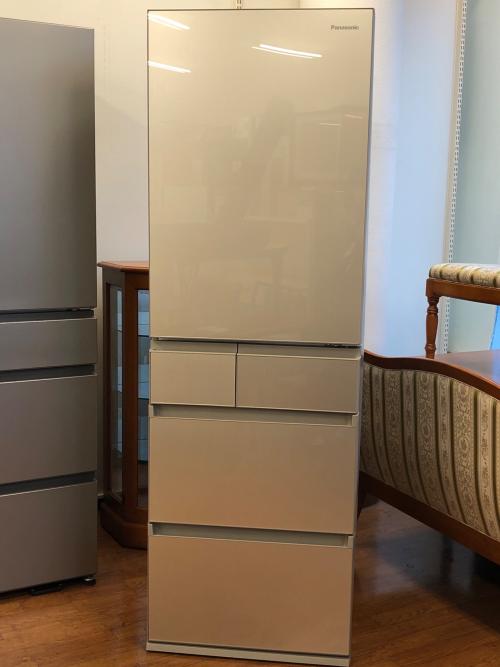 Panasonic (パナソニック) 5ドア冷蔵庫 ガラストップドア モデル、動作確認済 NR-E459PX-N 2023年製 450L クリーニング済
