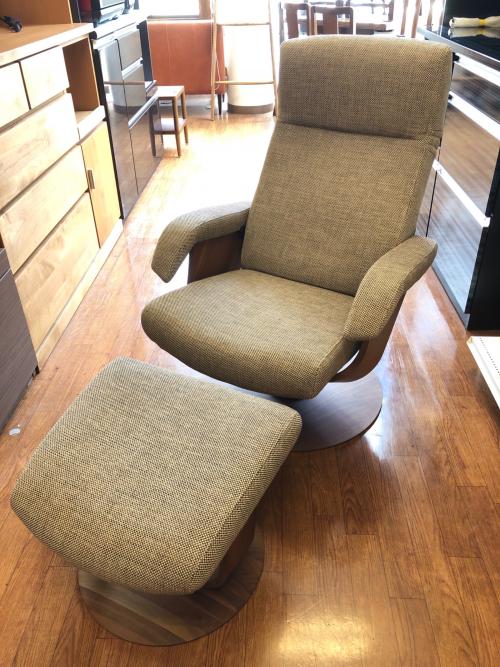 karimoku (カリモク) リクライニングチェアー ブラウン オットマン付 RU71 THE FIRST