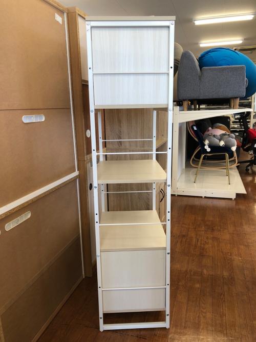 ニトリ レンジラック ナチュラル×ホワイト 263 4枚扉 ファル36