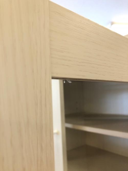 ニトリ レンジラック ナチュラル×ホワイト 263 4枚扉 ファル36