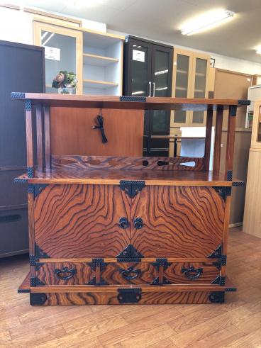 アイアン2段シェルフ　インダストリアル家具 インダストリアル ウッドアイアン2枚扉シェルフ 【トレファク 川越店】