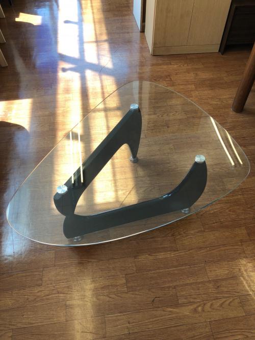 コーヒーテーブル ブラック×クリア イサムノグチ・リプロダクト