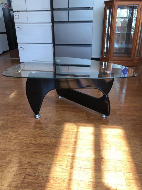 コーヒーテーブル ブラック×クリア イサムノグチ・リプロダクト