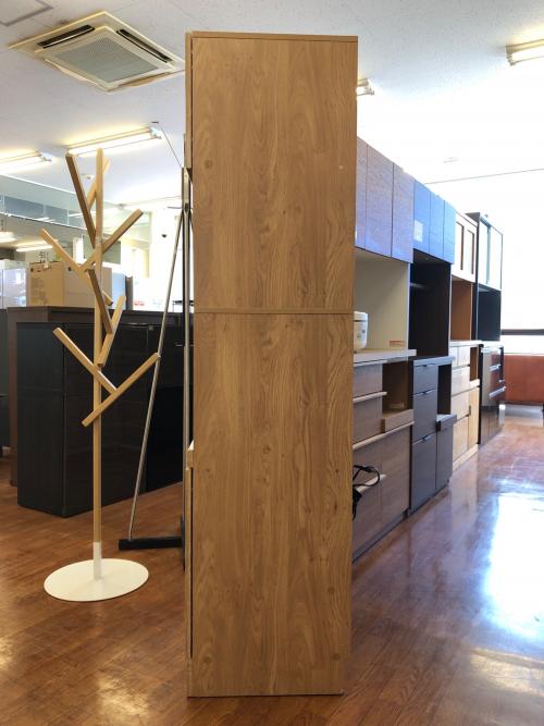 ぽん家具 (ポンカグ) 2枚扉カップボード ナチュラル