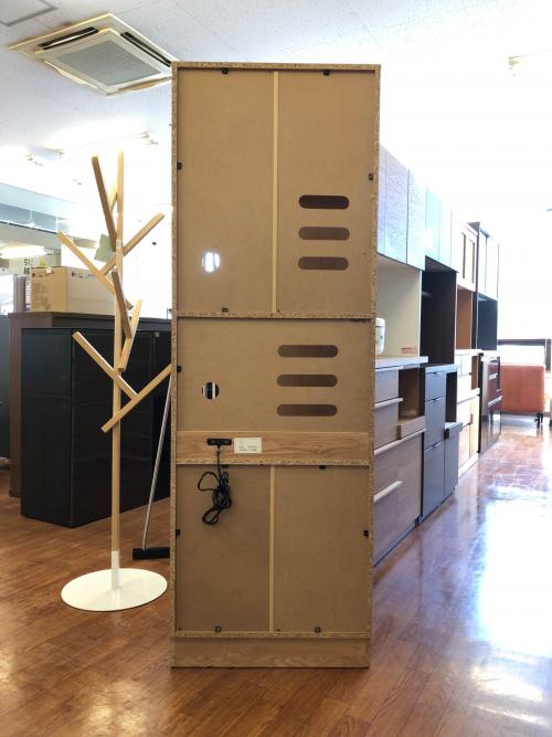 ぽん家具 (ポンカグ) 2枚扉カップボード ナチュラル