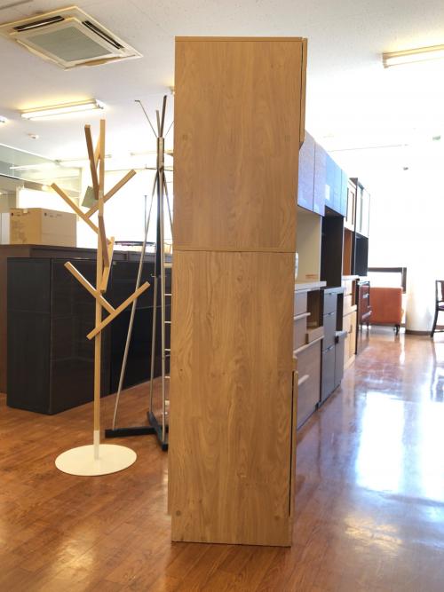 ぽん家具 (ポンカグ) 2枚扉カップボード ナチュラル