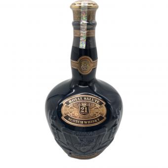 ロイヤルサルート (ROYAL SALUTE) スコッチウィスキー 1000ml 箱・布袋付 21年 青陶器ボトル 未開封