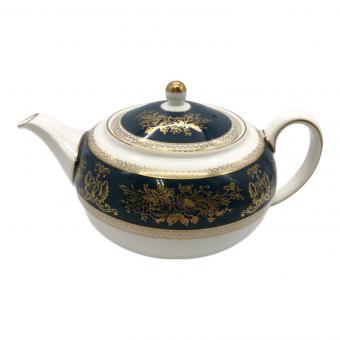 Wedgwood (ウェッジウッド) ティーポット コロンビア・ブルー&ゴールド 黒壺