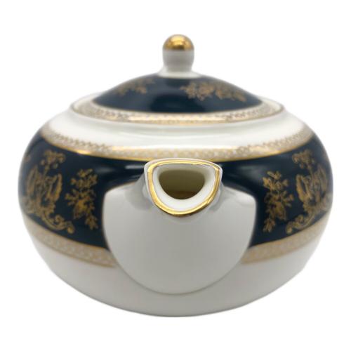 Wedgwood (ウェッジウッド) ティーポット コロンビア・ブルー&ゴールド 黒壺