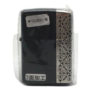 ZIPPO （ジッポ） アラベスク 3面加工 ブラックシルバー 2014年製 未使用品