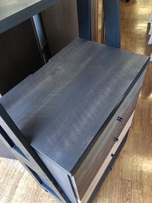 ニトリ チェストラック ブラウン・ナチュラル 引出4段・ラック3段 ランダム2