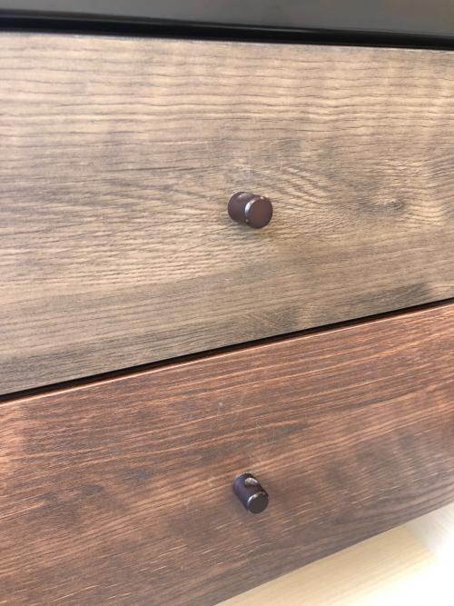 ニトリ チェストラック ブラウン・ナチュラル 引出4段・ラック3段 ランダム2