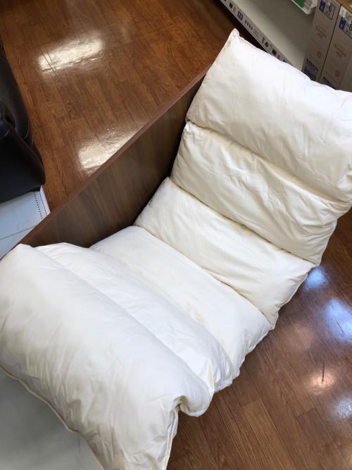 ロッキングソファーベッド ブラウン×ホワイト