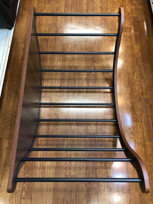 ロッキングソファーベッド ブラウン×ホワイト