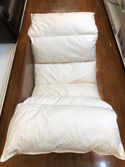 ロッキングソファーベッド ブラウン×ホワイト