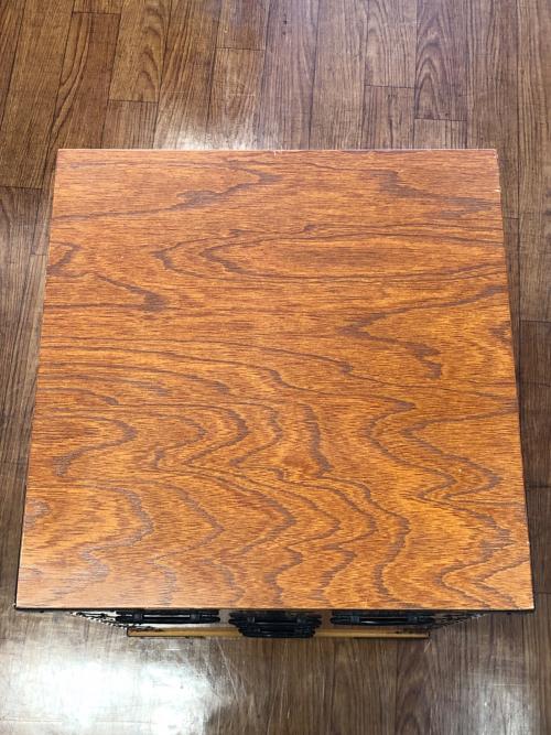 整理箪笥 ブラウン×ブラック 裏引き出し有 5段