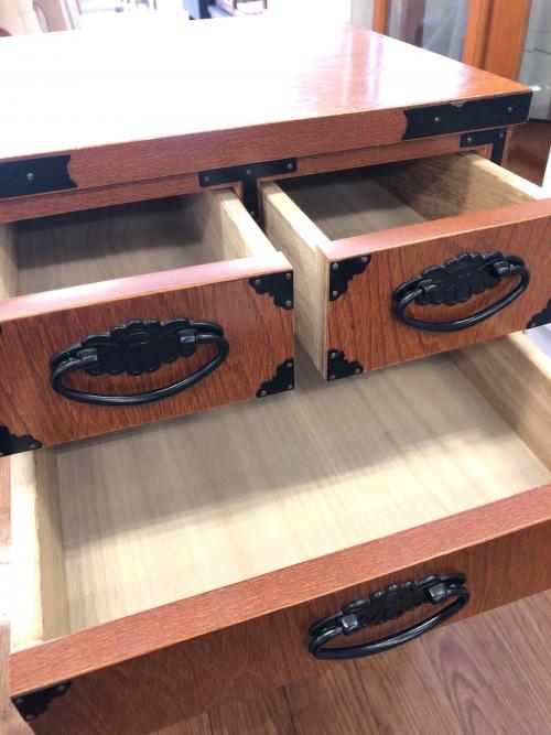 整理箪笥 ブラウン×ブラック 裏引き出し有 5段｜トレファクONLINE