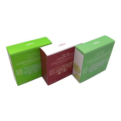 HERMES (エルメス) 石鹸セット パフュームドソープ 3個入り　ナイルの庭/オー ドゥ ルバーブ エカルラット/屋根の上の庭　各100g