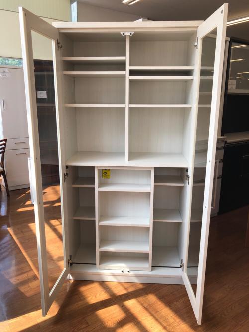 ニトリ スライド式本棚 ナチュラル 12 ハイタイプ 2枚扉 BS009