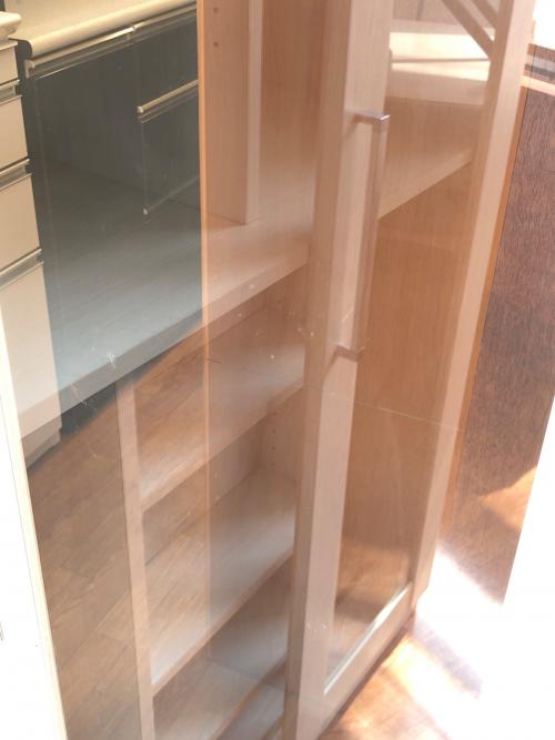 ニトリ スライド式本棚 ナチュラル 12 ハイタイプ 2枚扉 BS009