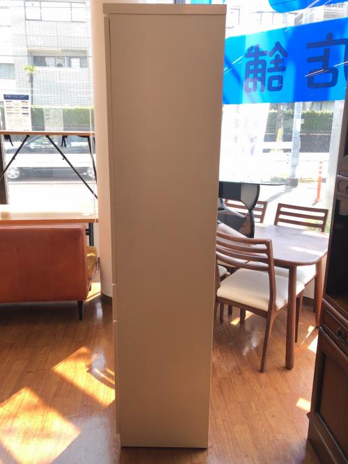 食器棚 ホワイト 45cm  1枚扉 引き出し付き BANDA