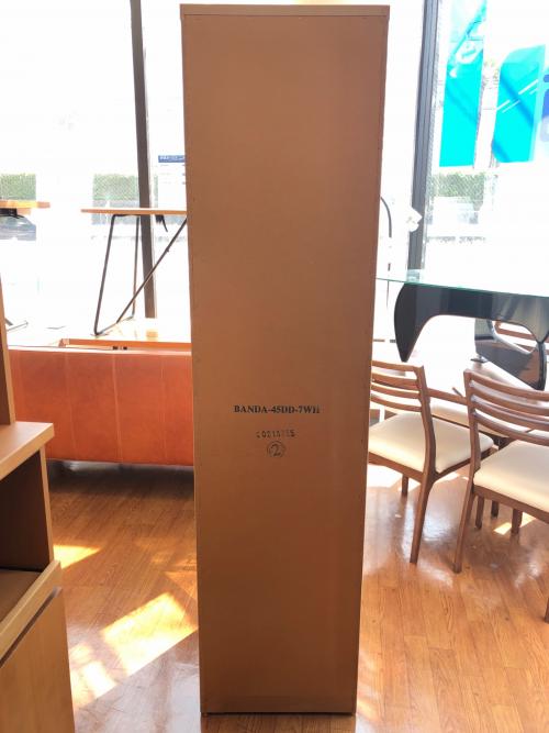 食器棚 ホワイト 45cm  1枚扉 引き出し付き BANDA