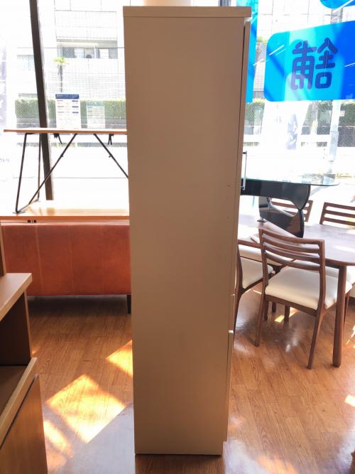 食器棚 ホワイト 45cm  1枚扉 引き出し付き BANDA