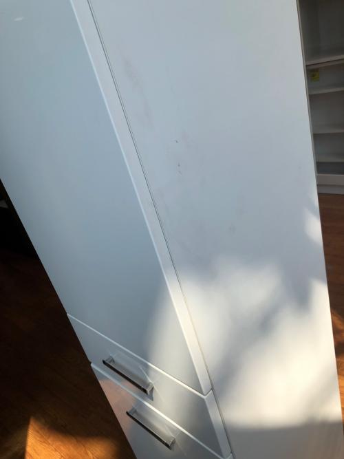 食器棚 ホワイト 45cm  1枚扉 引き出し付き BANDA