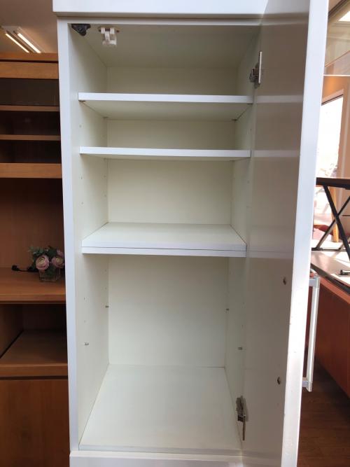 食器棚 ホワイト 45cm  1枚扉 引き出し付き BANDA