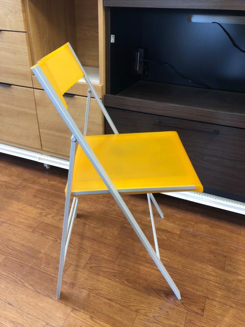 arrmet (アーメット) 折りたたみチェアー イエロー×グレー