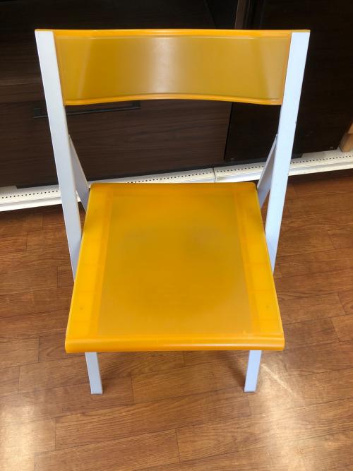 arrmet (アーメット) 折りたたみチェアー イエロー×グレー