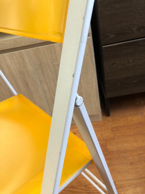 arrmet (アーメット) 折りたたみチェアー イエロー×グレー