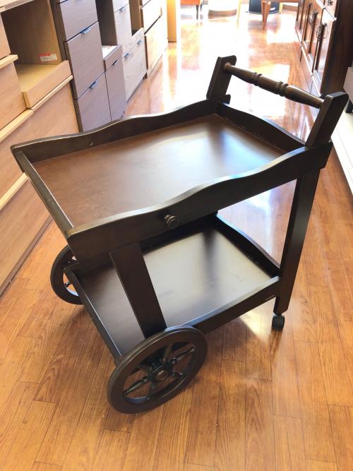 karimoku (カリモク) キッチンワゴン ブラウン(ニス塗) AR6256NX 214 2段 キャスター付