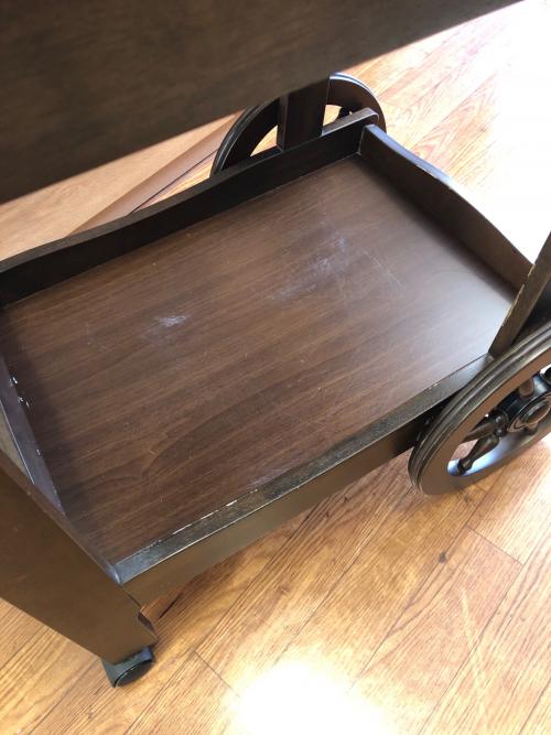 karimoku (カリモク) キッチンワゴン ブラウン(ニス塗) AR6256NX 214 2段 キャスター付