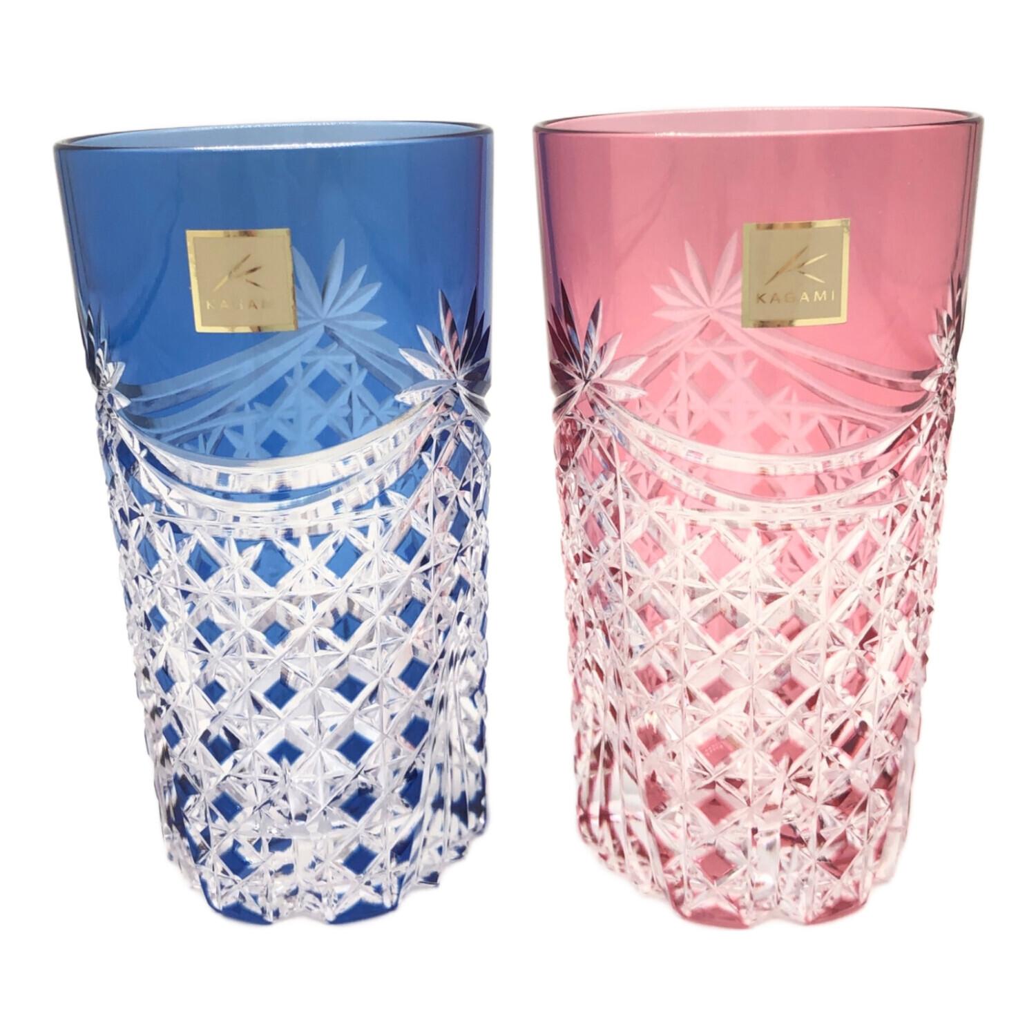 新品KAGAMI CRYSTAL 篠崎英明氏 作品 ペアタンブラー グラス ペア
