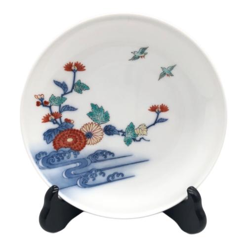 十四代柿右衛門 (ジュウヨンダイカキエモン) 額皿 錦菊鳥文