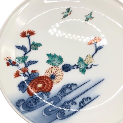 十四代柿右衛門 (ジュウヨンダイカキエモン) 額皿 錦菊鳥文