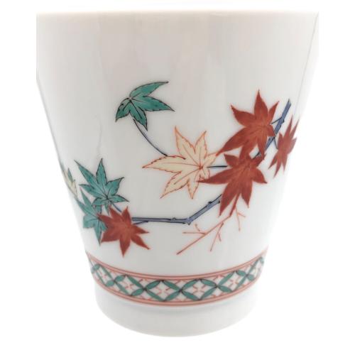 十五代柿右衛門 (ジュウゴダイカキエモン) フリーカップ 錦 紅葉文
