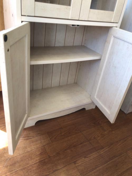 即日発送対応】ニトリ リズバレー キャビネット ホワイト 食器棚