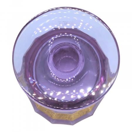 Moser (モーゼル) 花瓶 フラワベース 金彩人模様 パープル｜トレファク