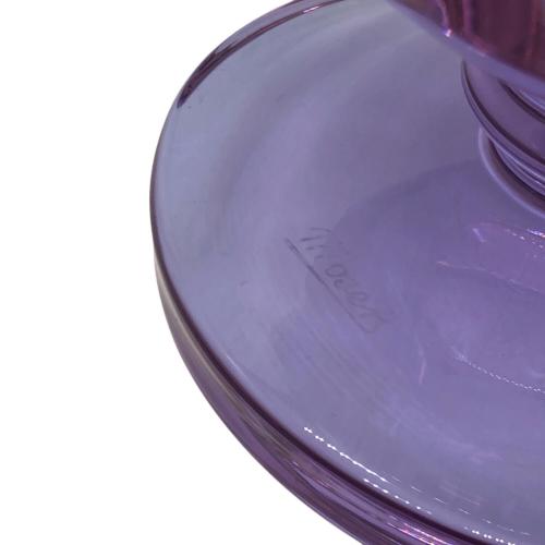 Moser (モーゼル) 花瓶 フラワベース 金彩人模様 パープル