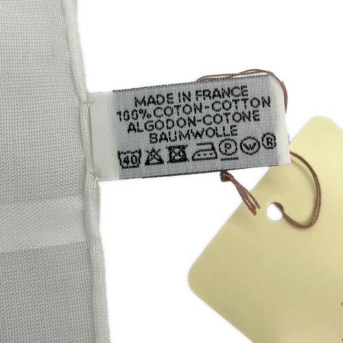 HERMES (エルメス) ハンカチーフ ジャガード Hリフーレ ホワイト