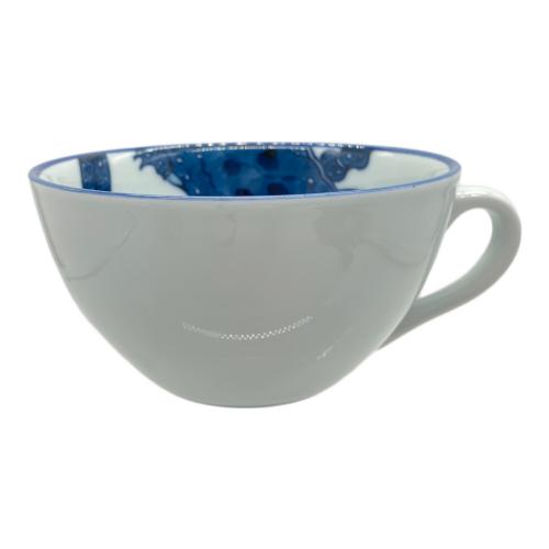 源右衛門窯 (ゲンエモンガマ) スープカップ 染付蟹絵 青