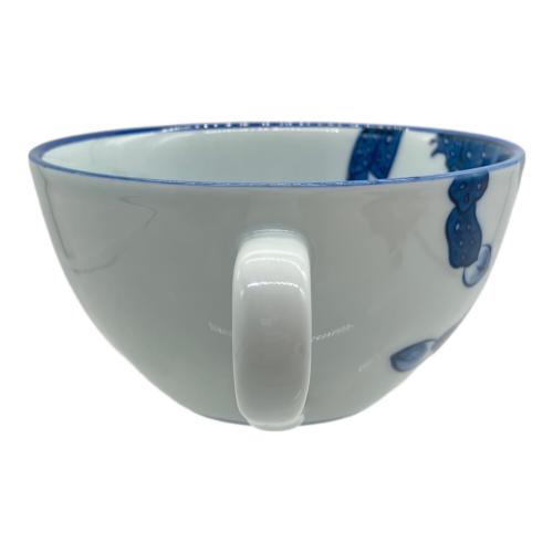 源右衛門窯 (ゲンエモンガマ) スープカップ 染付蟹絵 青