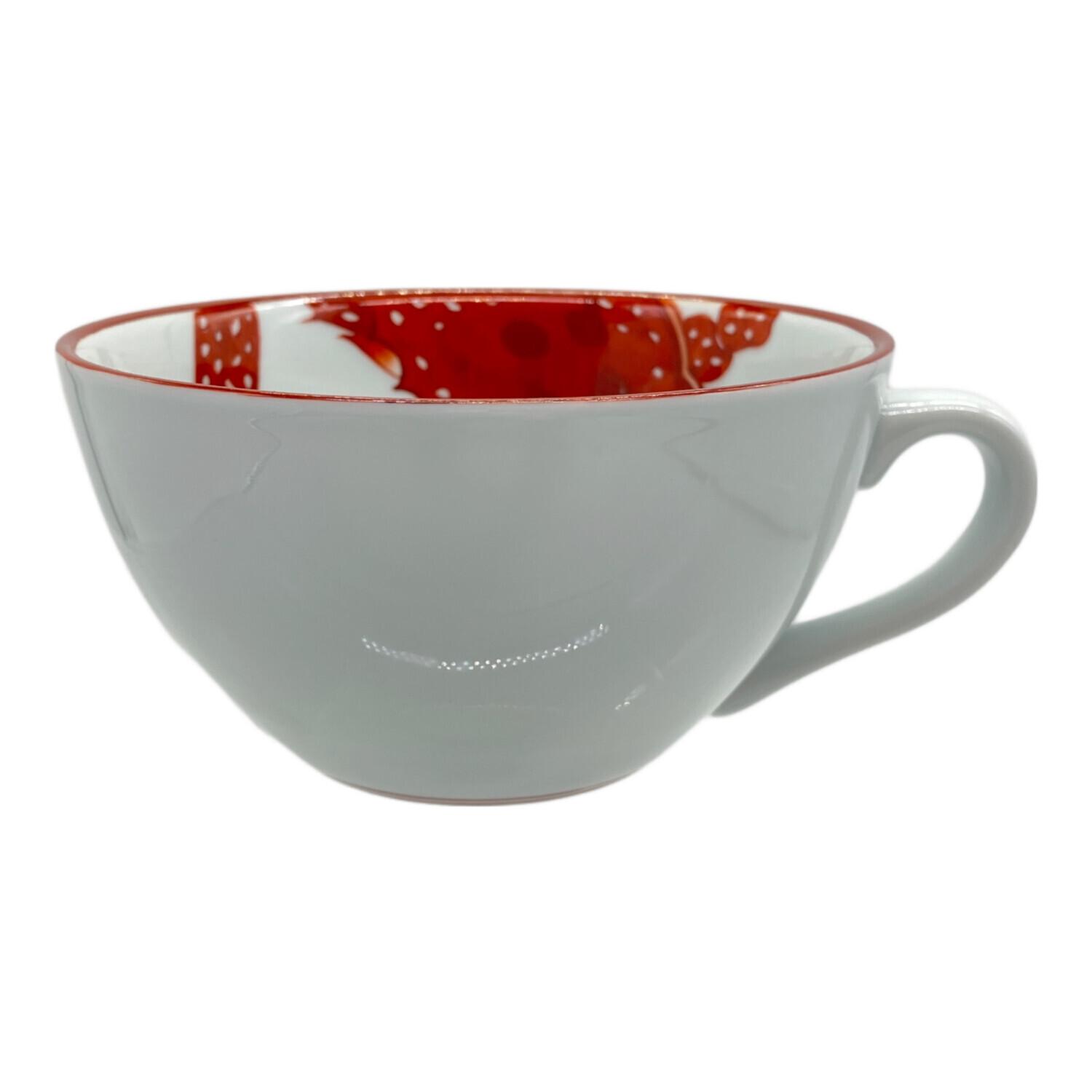 源右衛門窯 (ゲンエモンガマ) スープカップ 染付蟹絵 赤｜トレファクONLINE