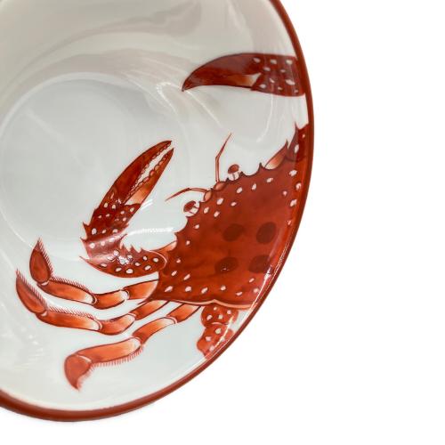 源右衛門作　染付蟹絵　大深皿 源右衛門作 染付蟹絵 大深皿 源右衛門窯の染付蟹絵