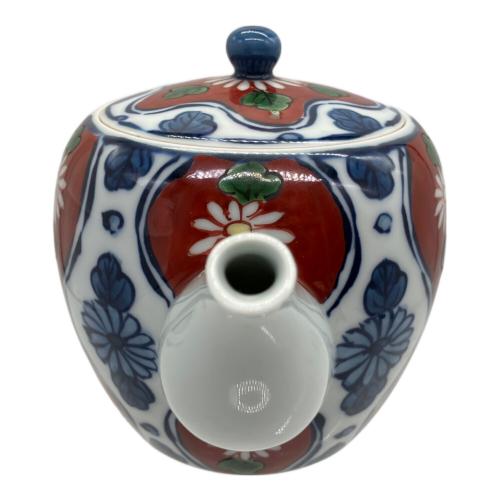 源右衛門窯 (ゲンエモンガマ) 急須 赤濃菊割