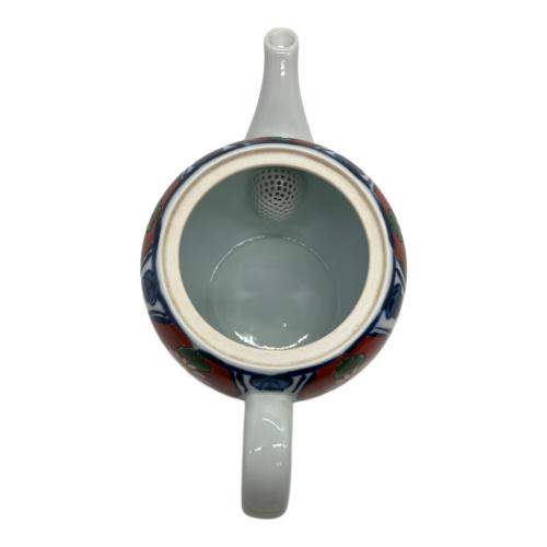 源右衛門窯 (ゲンエモンガマ) 急須 赤濃菊割